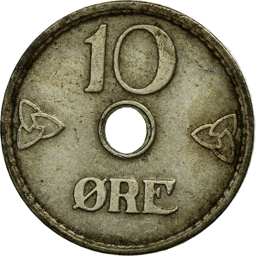 Moneda, Noruega, Haakon VII, 10 Öre, 1951, MBC, Cobre - níquel, KM:383
