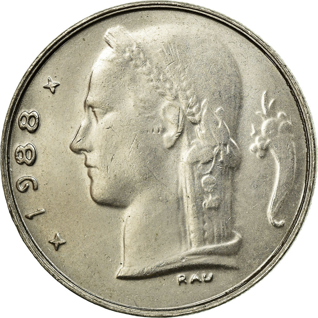 Coin, Belgium, Franc, 1988, AU(55-58), Copper-nickel, KM:142.1