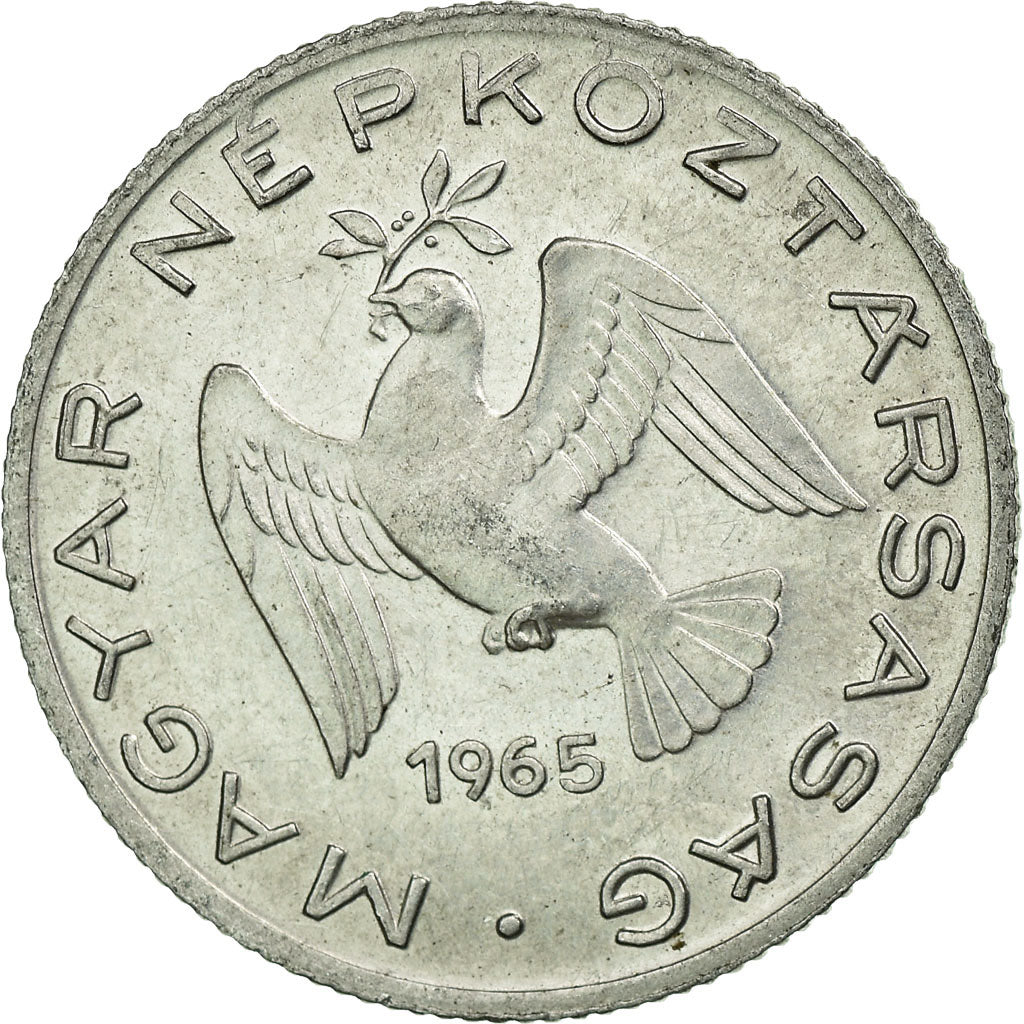 Munten, Hongarije, 10 Filler, 1965, Budapest, ZF, Aluminium, KM:547