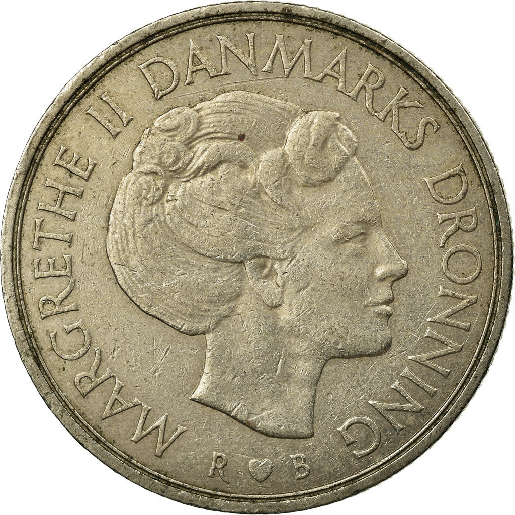 Monnaie, Danemark, Margrethe II, Krone, 1983, Copenhagen, TTB, Copper-nickel