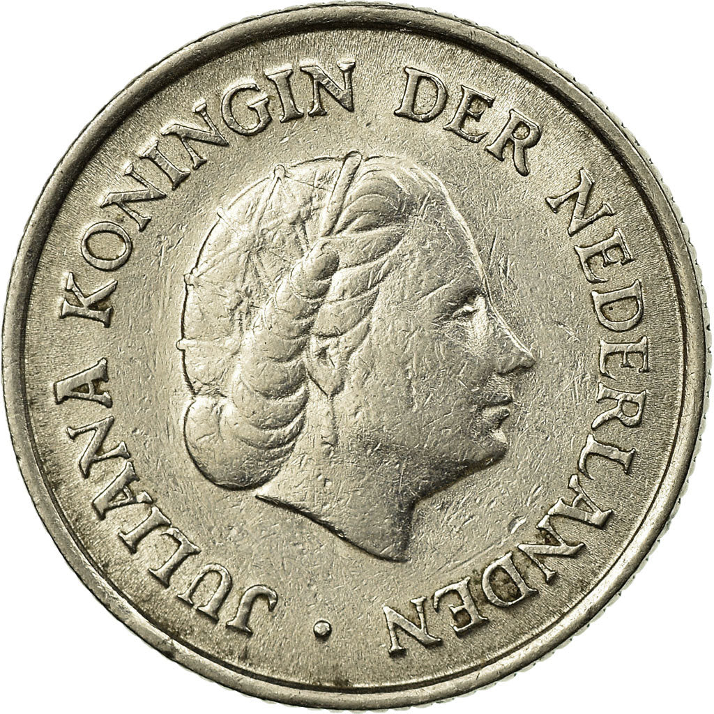 Moneta, Paesi Bassi, Juliana, 25 Cents, 1961, BB, Nichel, KM:183