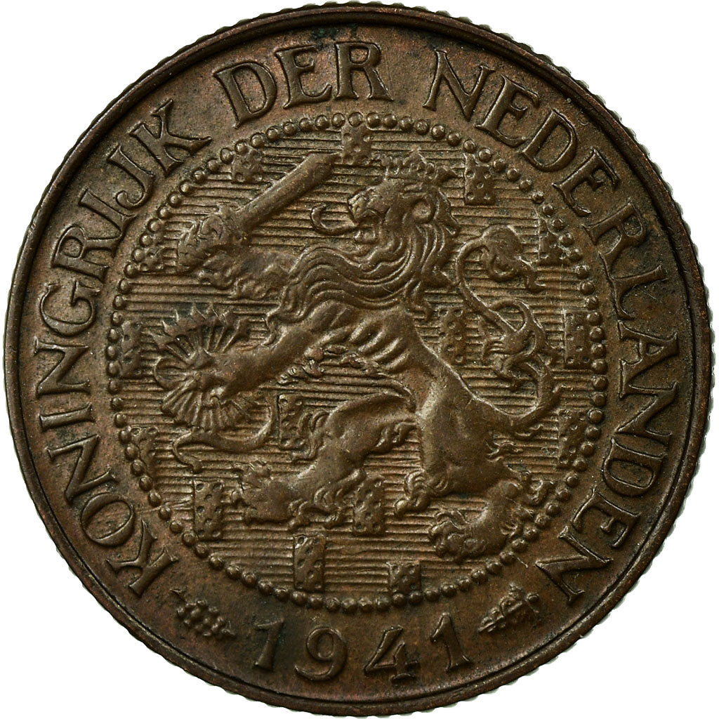Coin, Netherlands, Wilhelmina I, Cent, 1941, EF(40-45), Bronze, KM:152