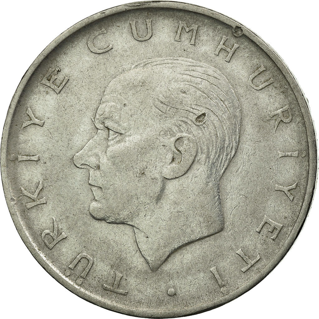 Moeda, Turquia, Lira, 1967, EF(40-45), Aço Inoxidável, KM:889a.2