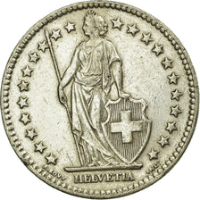 Coin, Switzerland, 2 Francs, 1955, Bern, EF(40-45), Silver, KM:21