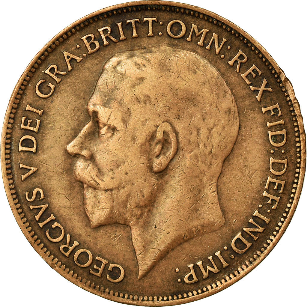Coin, Great Britain, George V, Penny, 1918, EF(40-45), Bronze, KM:810