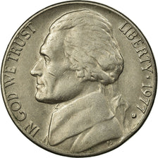 Coin, United States, Jefferson Nickel, 5 Cents, 1977, U.S. Mint, Denver