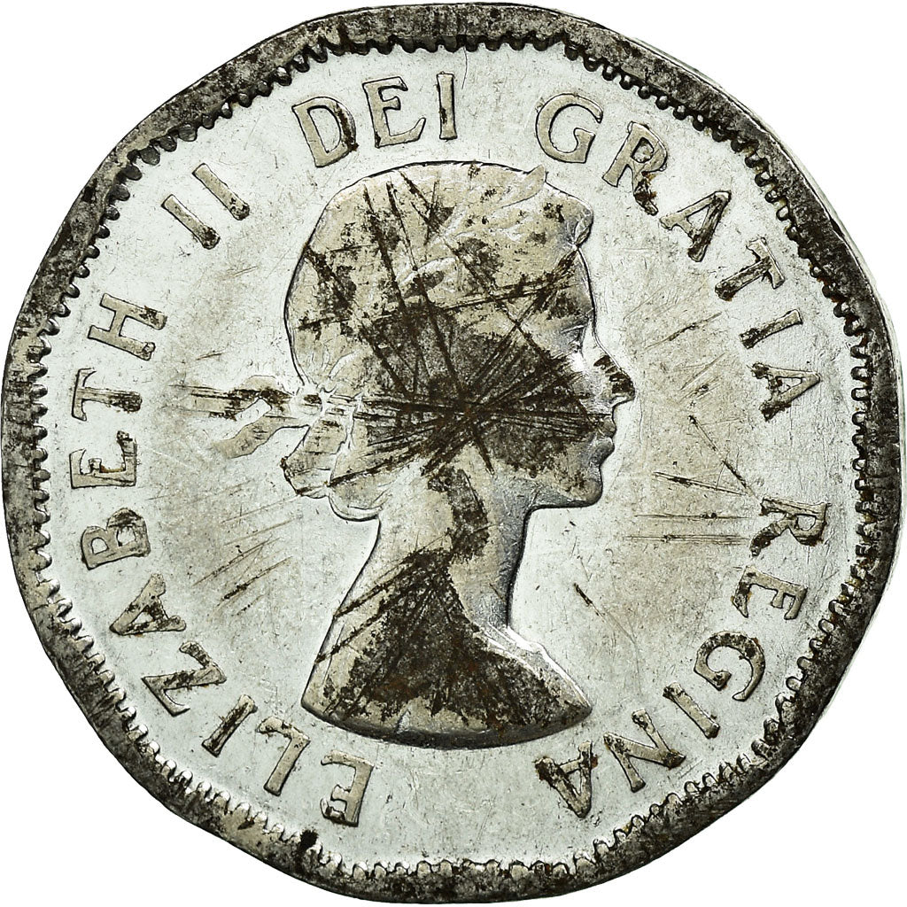 Coin, Canada, Elizabeth II, 5 Cents, 1954, Royal Canadian Mint, Ottawa