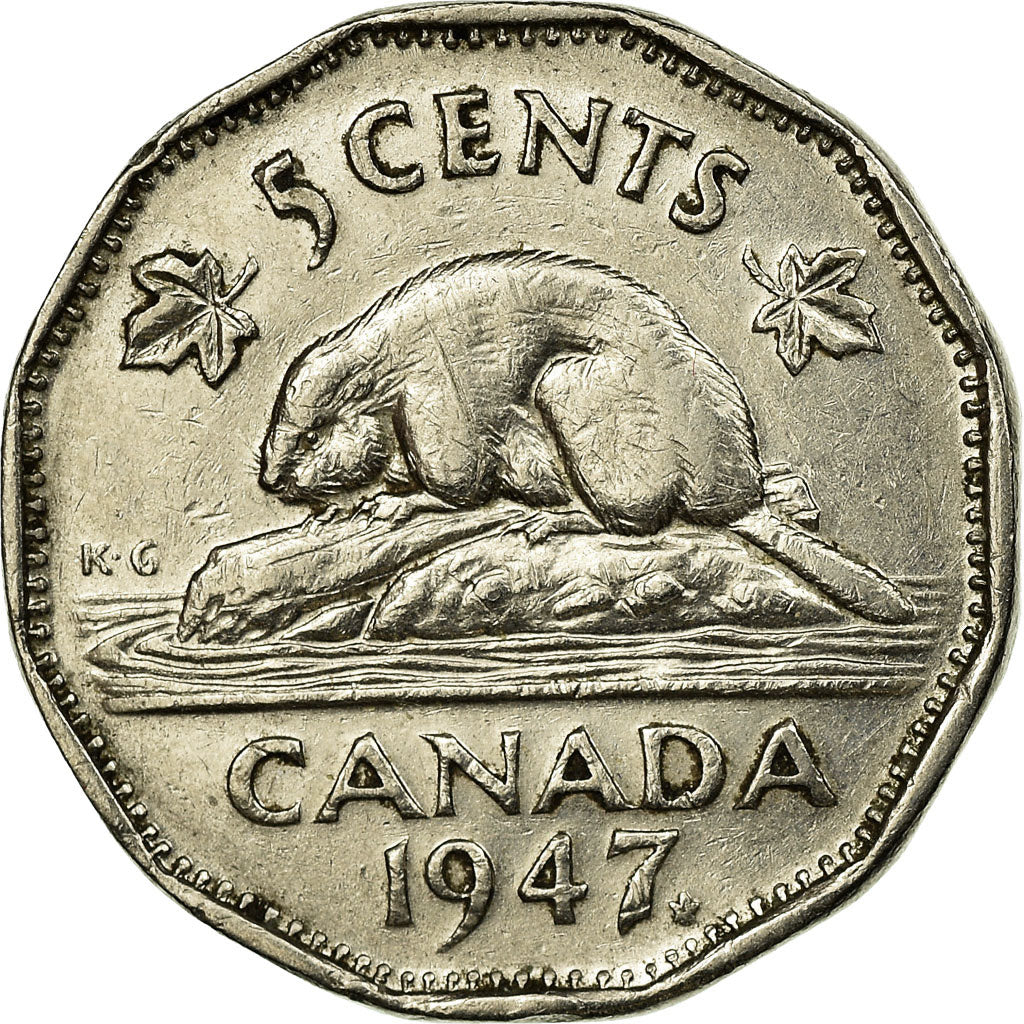 Münze, Kanada, George VI, 5 Cents, 1947, Royal Canadian Mint, Ottawa, SS
