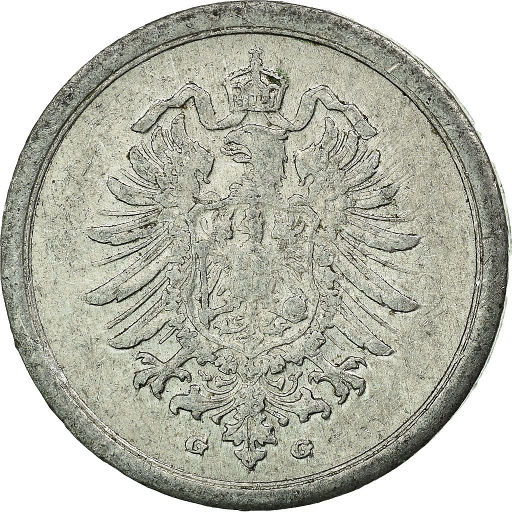 Moneda, ALEMANIA - IMPERIO, Wilhelm II, Pfennig, 1917, Karlsruhe, MBC, Aluminio