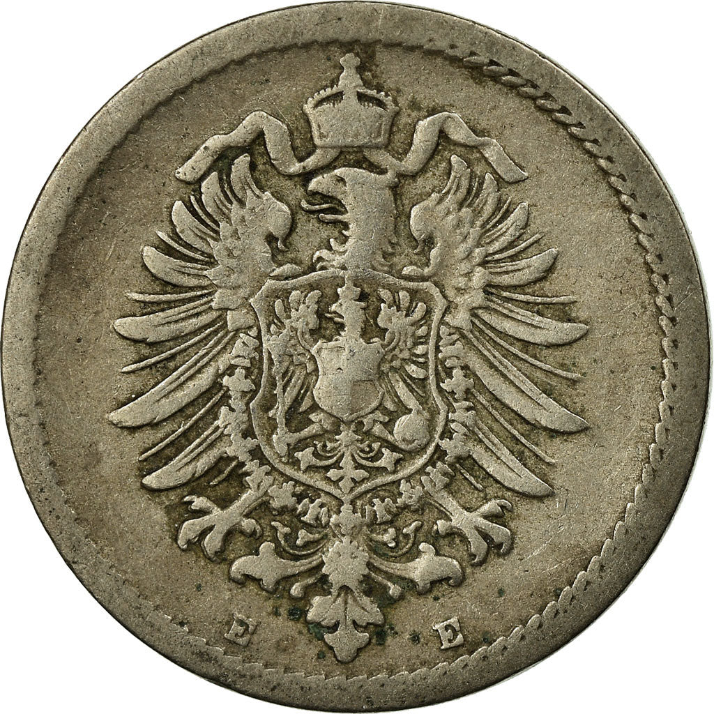 Moneta, GERMANIA - IMPERO, Wilhelm I, 5 Pfennig, 1888, Muldenhütten, MB