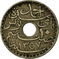 Coin, Tunisia, Ahmad Pasha Bey, 10 Centimes, 1938, Paris, EF(40-45)