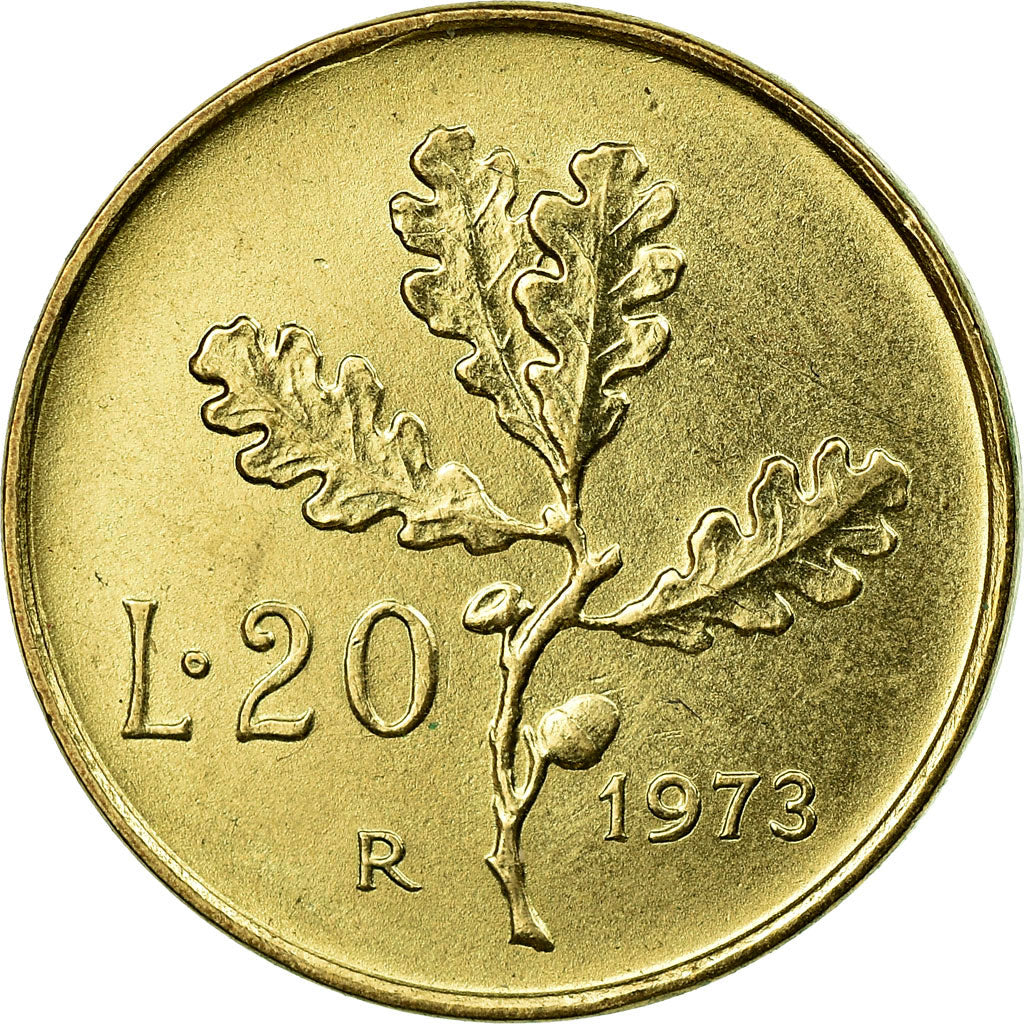 Monnaie, Italie, 20 Lire, 1973, Rome, TTB, Aluminum-Bronze, KM:97.2