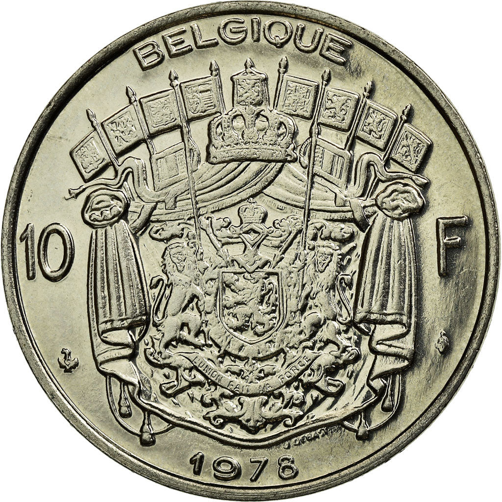 Coin, Belgium, 10 Francs, 10 Frank, 1978, Brussels, EF(40-45), Nickel, KM:155.1
