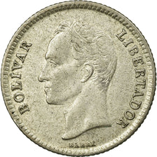 Coin, Venezuela, 25 Centimos, 1954, EF(40-45), Silver, KM:35