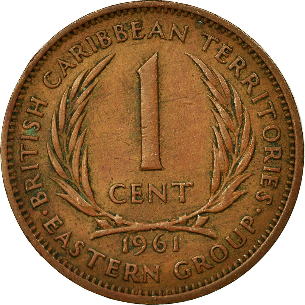 Coin, East Caribbean States, Elizabeth II, Cent, 1961, EF(40-45), Bronze, KM:2