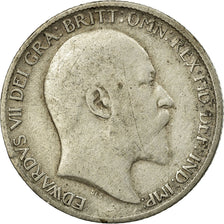 Coin, Great Britain, Edward VII, 6 Pence, 1909, VF(20-25), Silver, KM:799