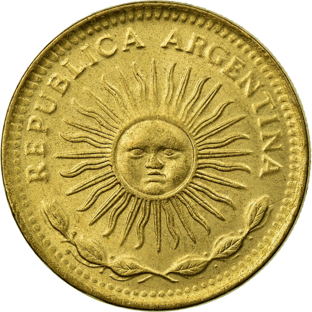 Coin, Argentina, 5 Pesos, 1977, EF(40-45), Aluminum-Bronze, KM:71