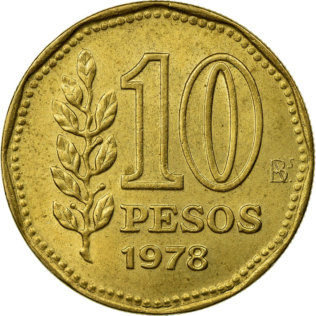Coin, Argentina, 10 Pesos, 1978, EF(40-45), Aluminum-Bronze, KM:72