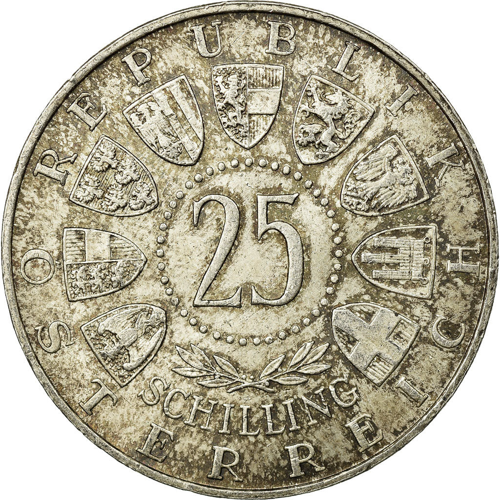 Moneta, Austria, 25 Schilling, 1956, BB, Argento, KM:2881