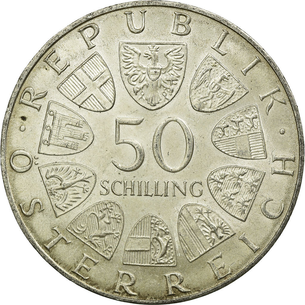 Coin, Austria, 50 Schilling, 1974, EF(40-45), Silver, KM:2922