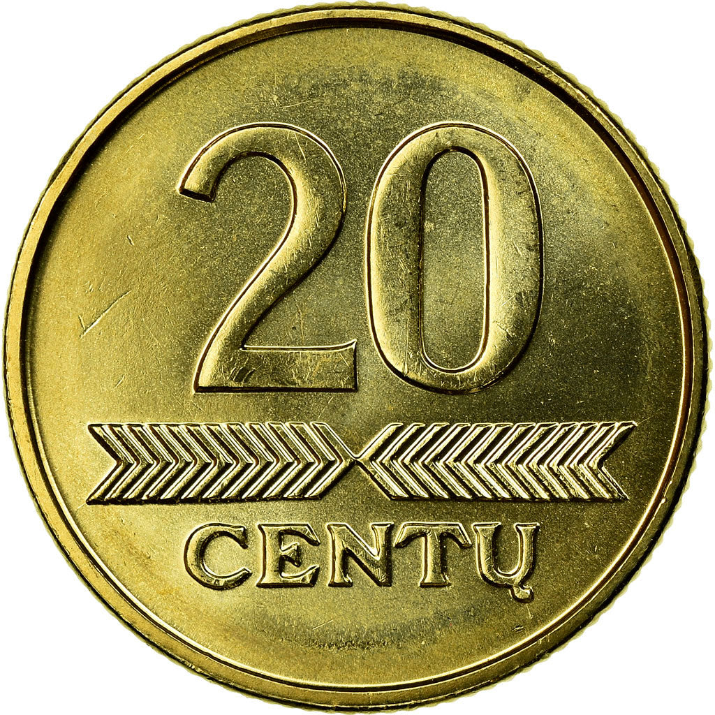 Münze, Lithuania, 20 Centu, 2009, UNZ, Nickel-brass, KM:107