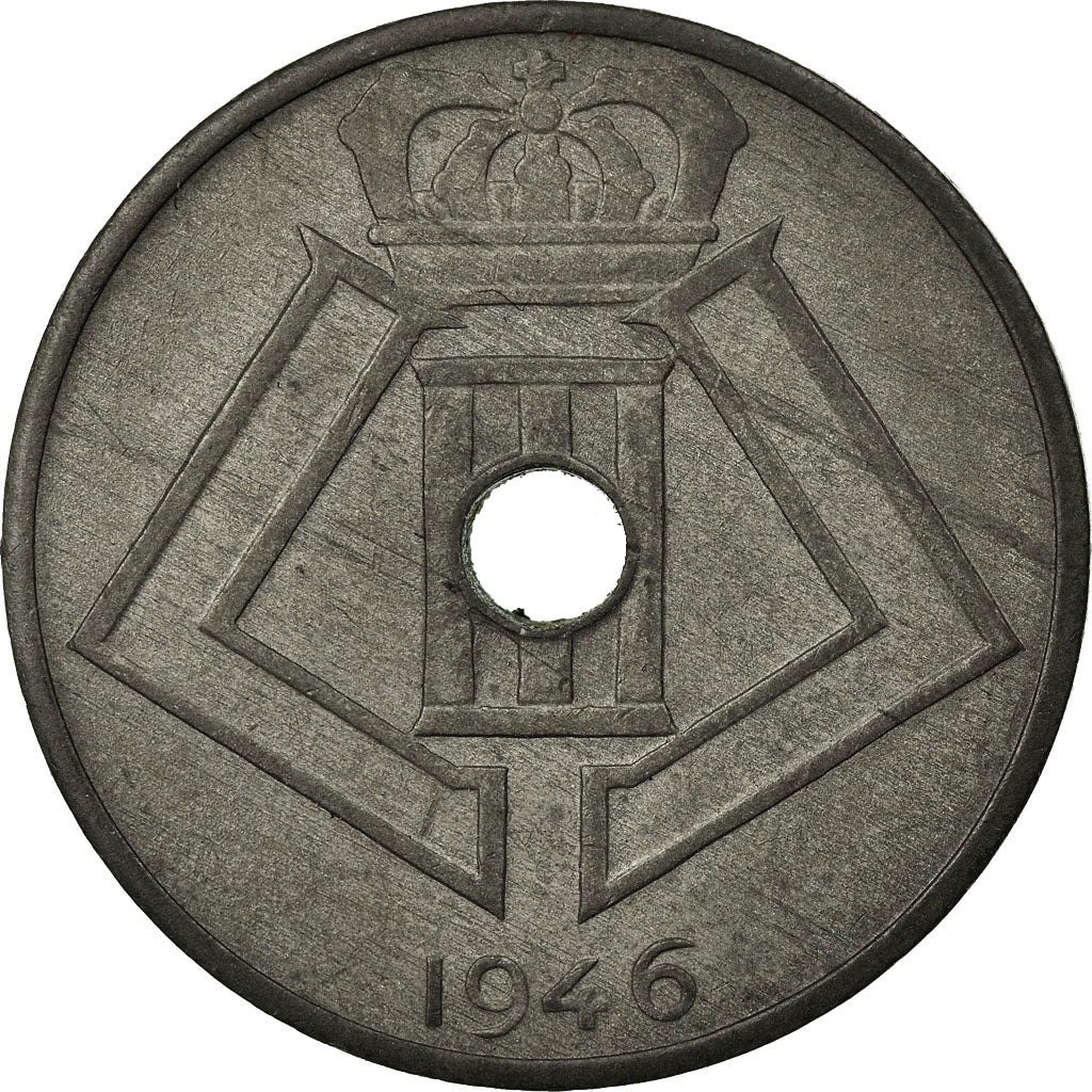 Moeda, Bélgica, 25 Centimes, 1946, EF(40-45), Zinco, KM:131