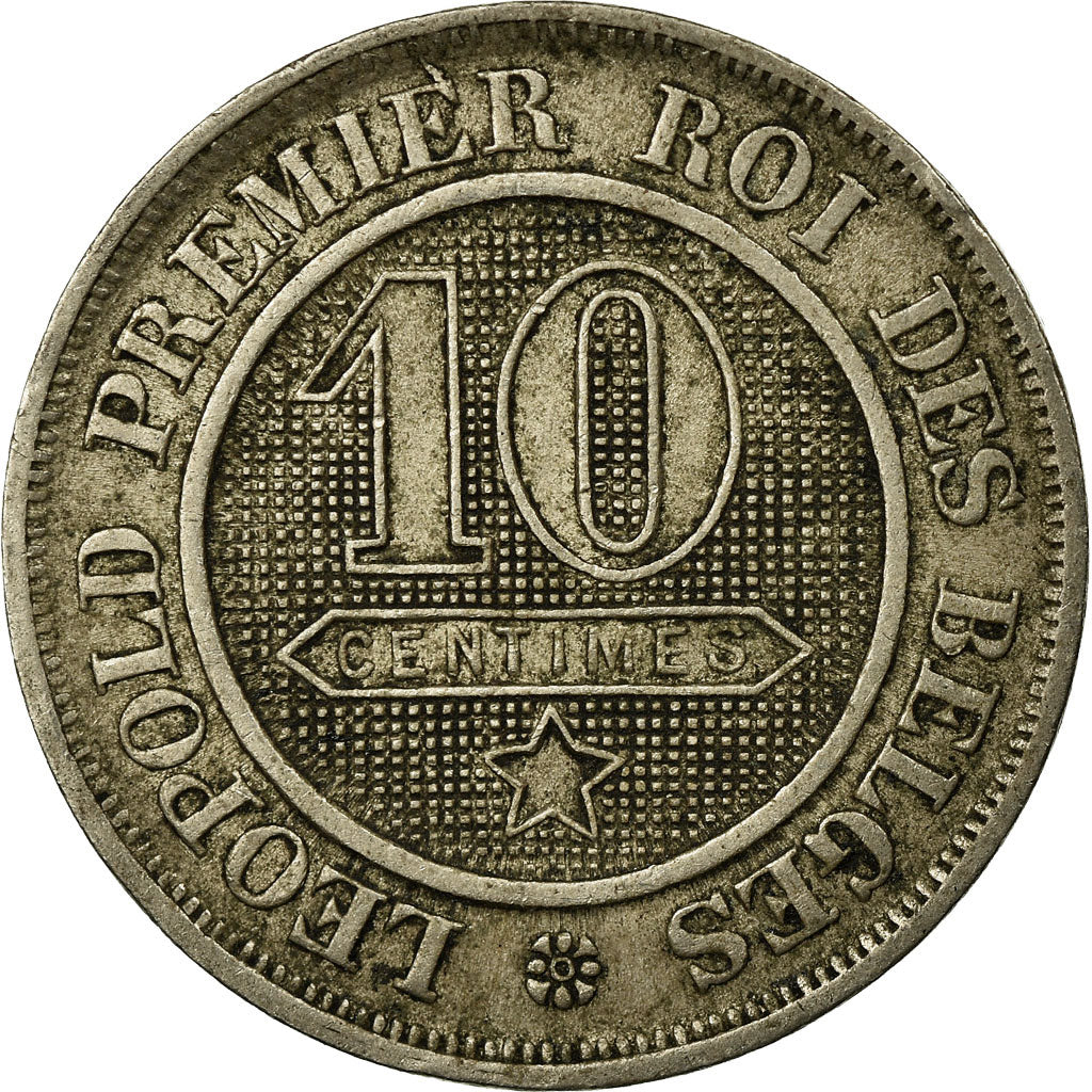 Moneta, Belgio, Leopold I, 10 Centimes, 1863, MB+, Rame-nichel, KM:22