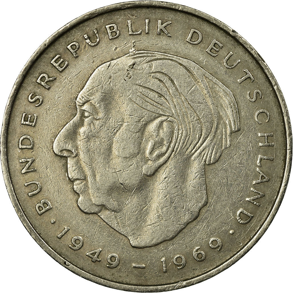 Moeda, ALEMANHA - REPÚBLICA FEDERAL, 2 Mark, 1970, Stuttgart, EF(40-45)