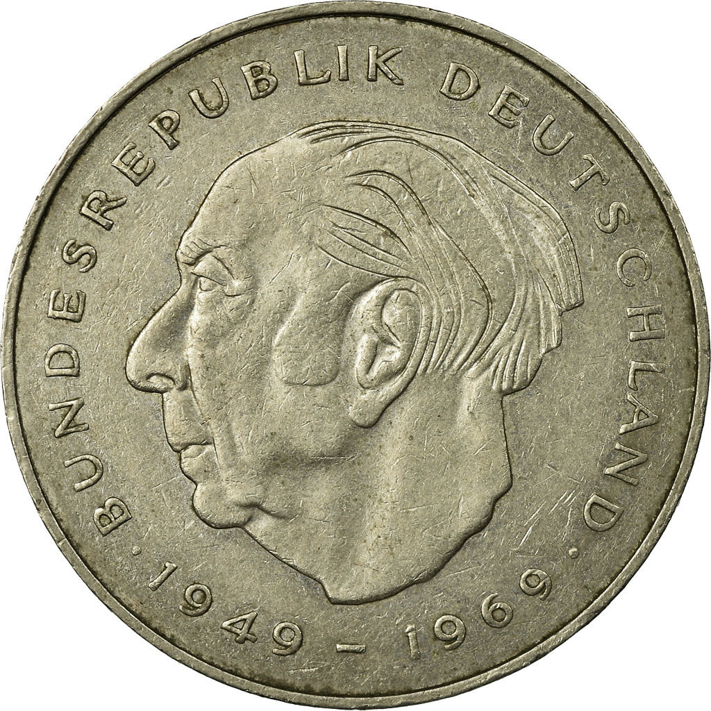 Moneta, GERMANIA - REPUBBLICA FEDERALE, 2 Mark, 1982, Hambourg, BB, Nichel