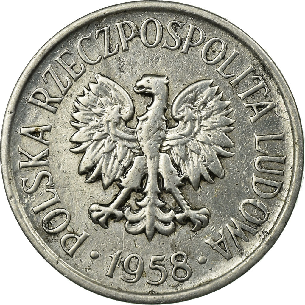 Munten, Polen, 5 Groszy, 1958, Warsaw, ZF, Aluminium, KM:A46
