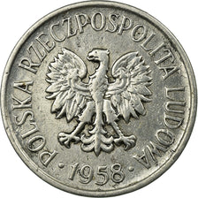 Munten, Polen, 5 Groszy, 1958, Warsaw, ZF, Aluminium, KM:A46