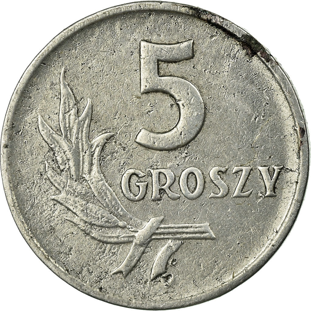Munten, Polen, 5 Groszy, 1958, Warsaw, ZF, Aluminium, KM:A46