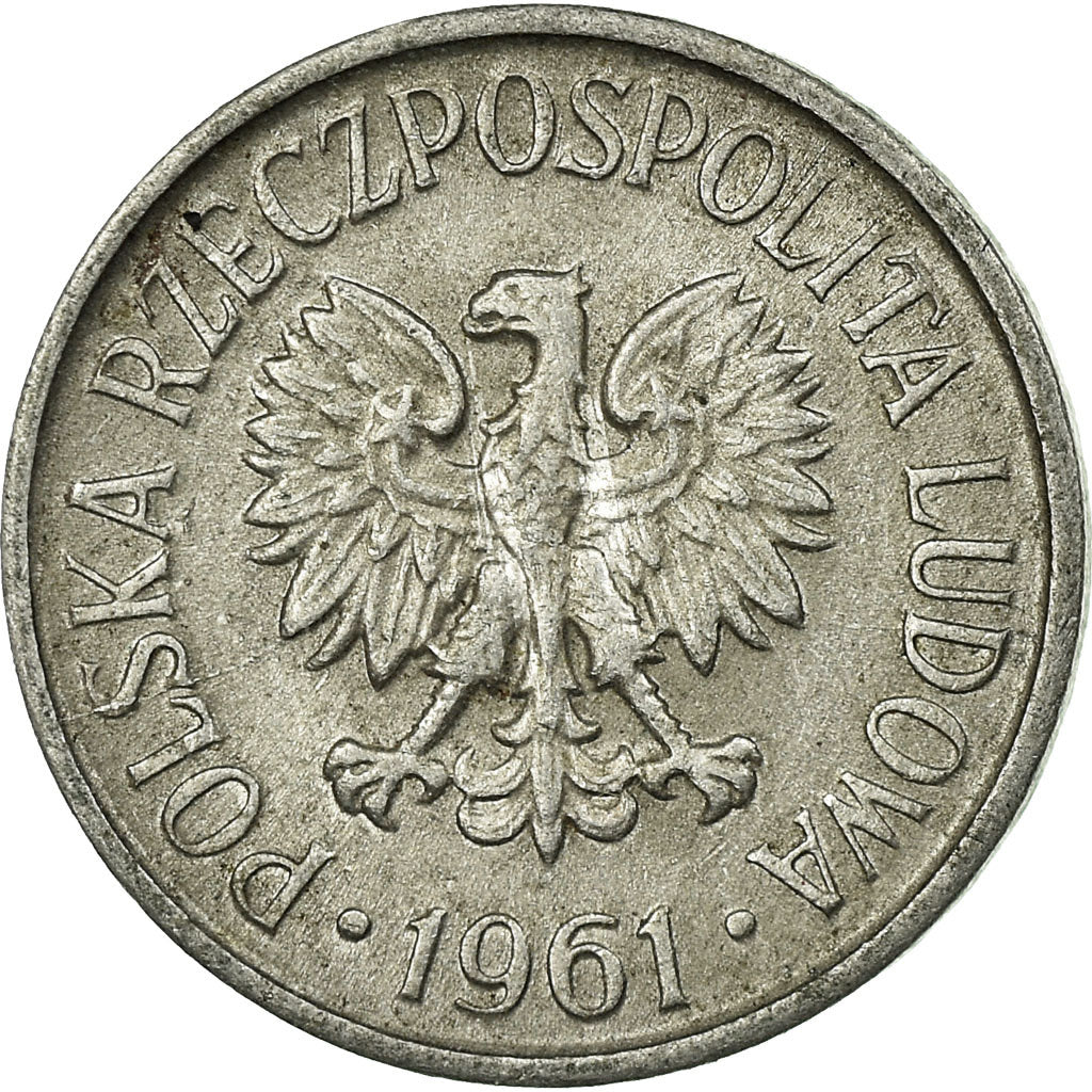 Coin, Poland, 5 Groszy, 1961, Warsaw, EF(40-45), Aluminum, KM:A46