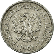 Coin, Poland, 5 Groszy, 1961, Warsaw, EF(40-45), Aluminum, KM:A46