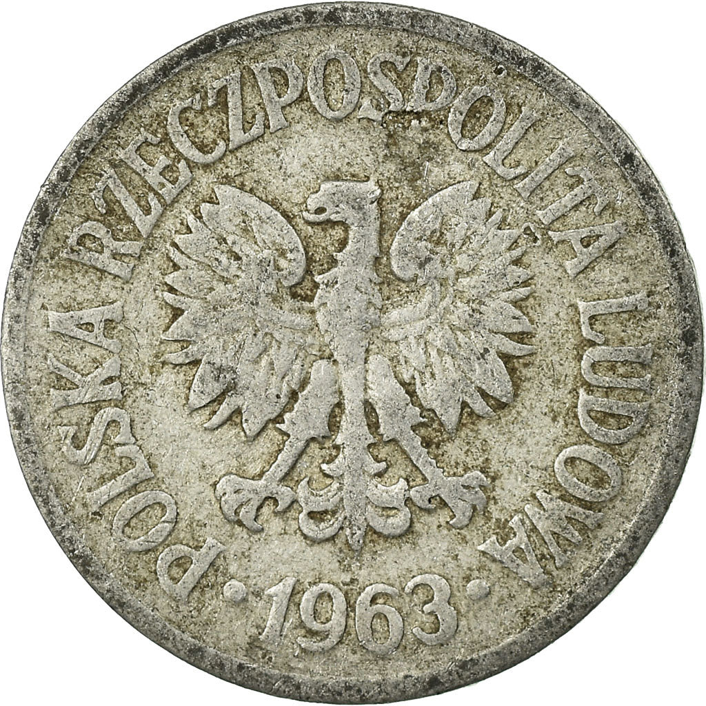Coin, Poland, 10 Groszy, 1963, Warsaw, VF(20-25), Aluminum, KM:AA47