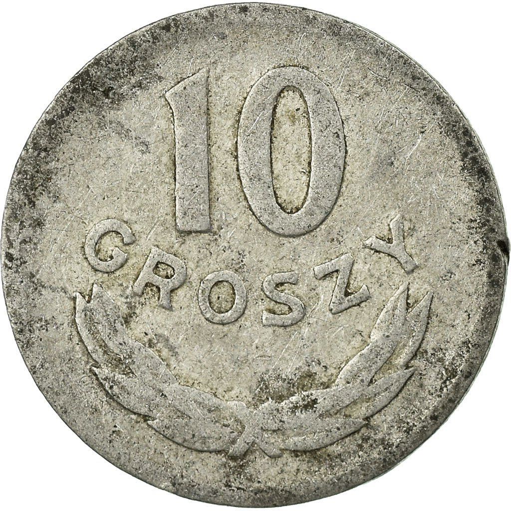Coin, Poland, 10 Groszy, 1965, Warsaw, VF(20-25), Aluminum, KM:AA47