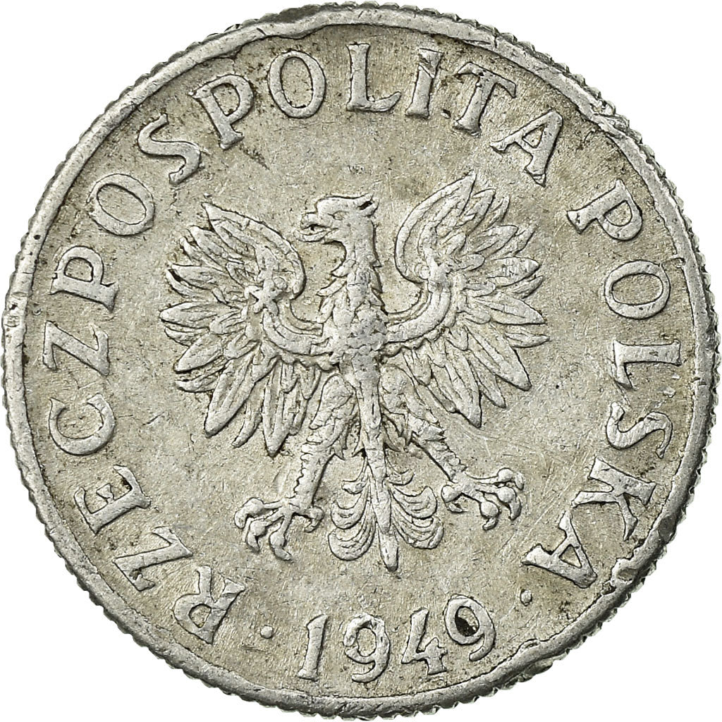 Coin, Poland, 2 Grosze, 1949, VF(30-35), Aluminum, KM:40