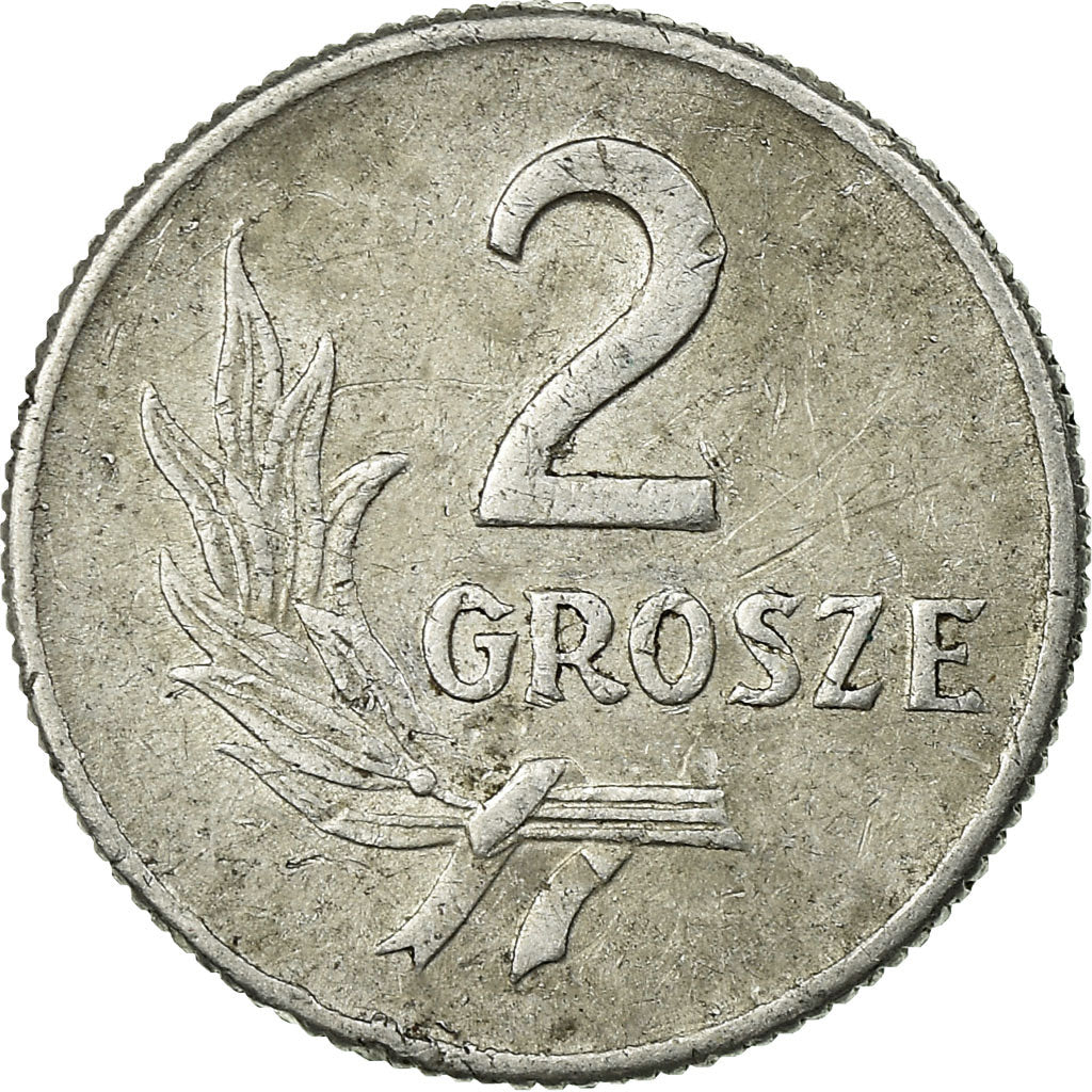Coin, Poland, 2 Grosze, 1949, VF(30-35), Aluminum, KM:40