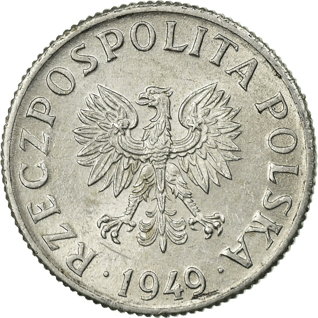 Coin, Poland, 2 Grosze, 1949, EF(40-45), Aluminum, KM:40