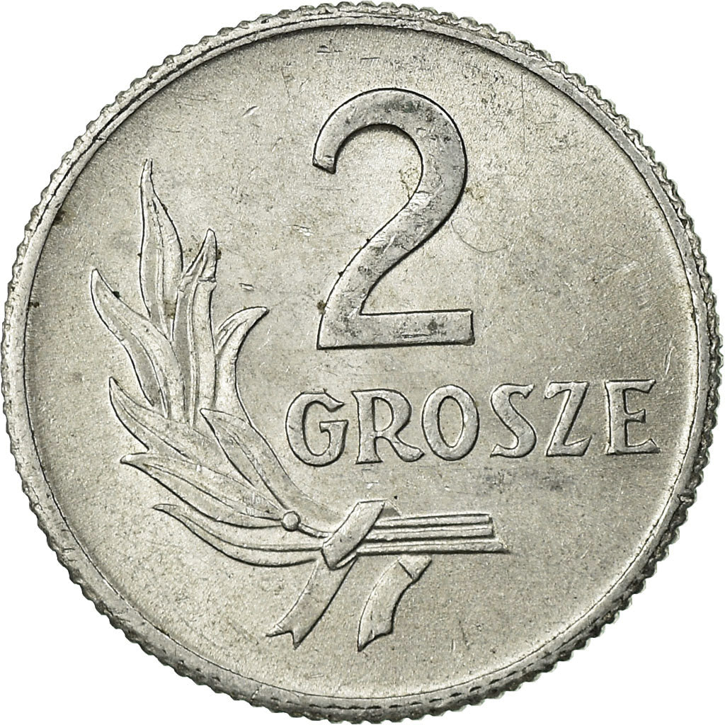 Coin, Poland, 2 Grosze, 1949, EF(40-45), Aluminum, KM:40