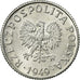 Coin, Poland, Grosz, 1949, AU(55-58), Aluminum, KM:39