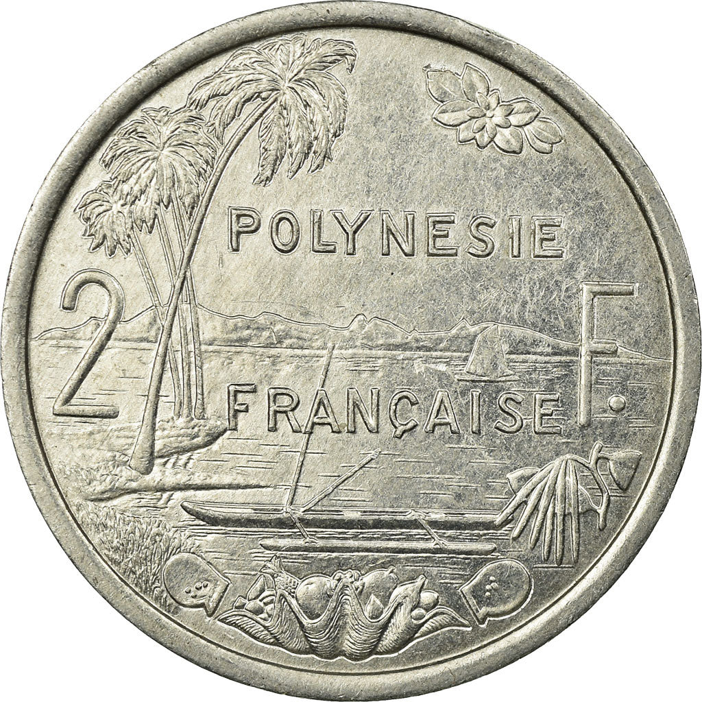 Coin, French Polynesia, 2 Francs, 1998, Paris, EF(40-45), Aluminum, KM:10