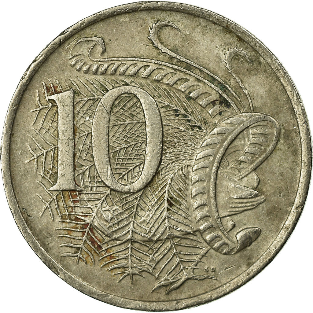 Moneta, Australia, Elizabeth II, 10 Cents, 1976, BB, Rame-nichel, KM:65