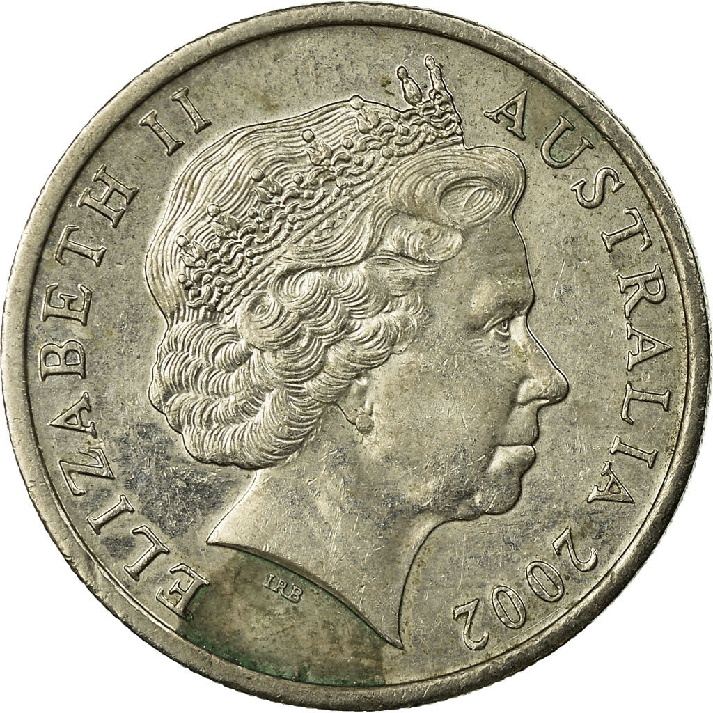 Coin, Australia, Elizabeth II, 10 Cents, 2002, EF(40-45), Copper-nickel, KM:402