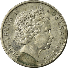 Coin, Australia, Elizabeth II, 10 Cents, 2002, EF(40-45), Copper-nickel, KM:402