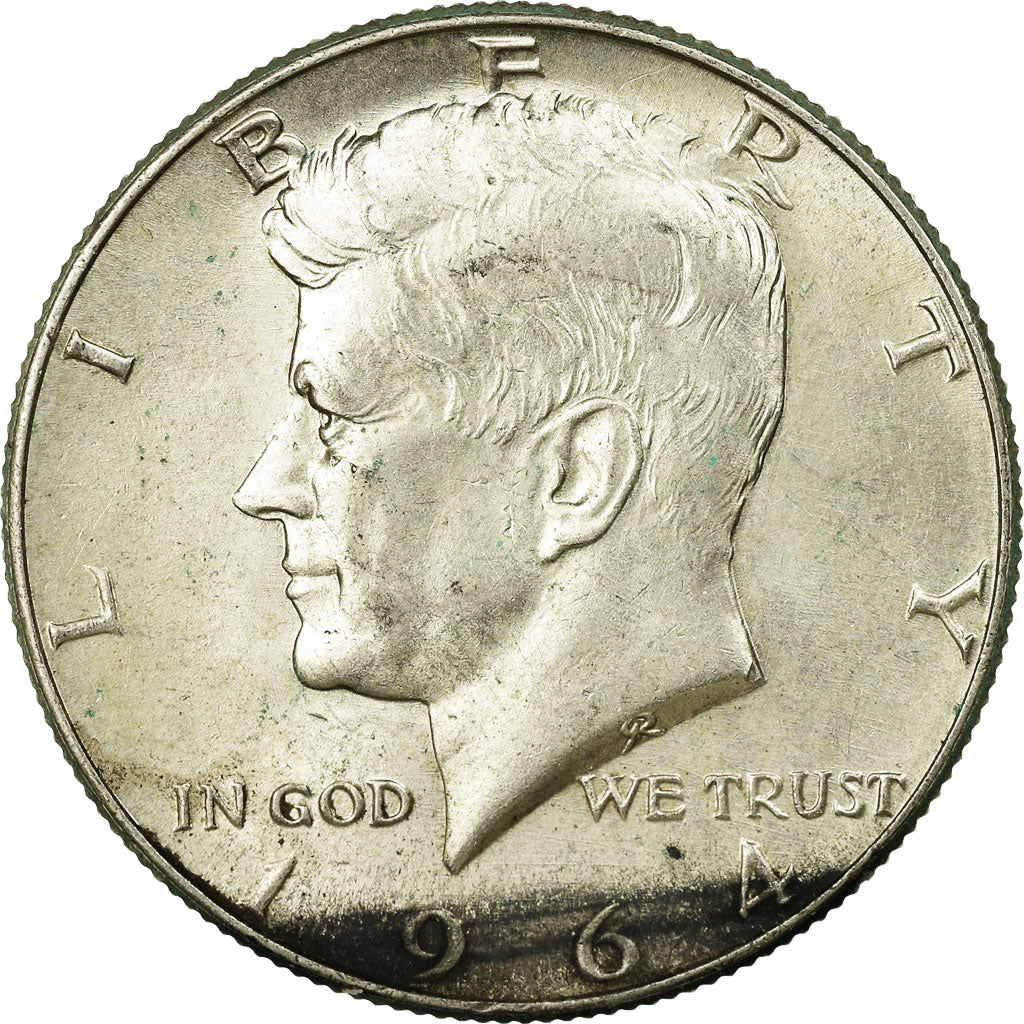 Coin, United States, Kennedy Half Dollar, Half Dollar, 1964, U.S. Mint