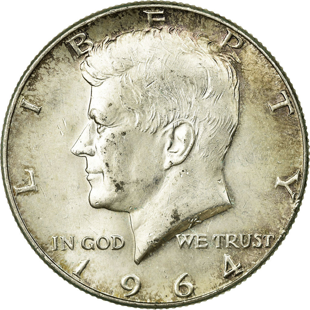 Coin, United States, Kennedy Half Dollar, Half Dollar, 1964, U.S. Mint