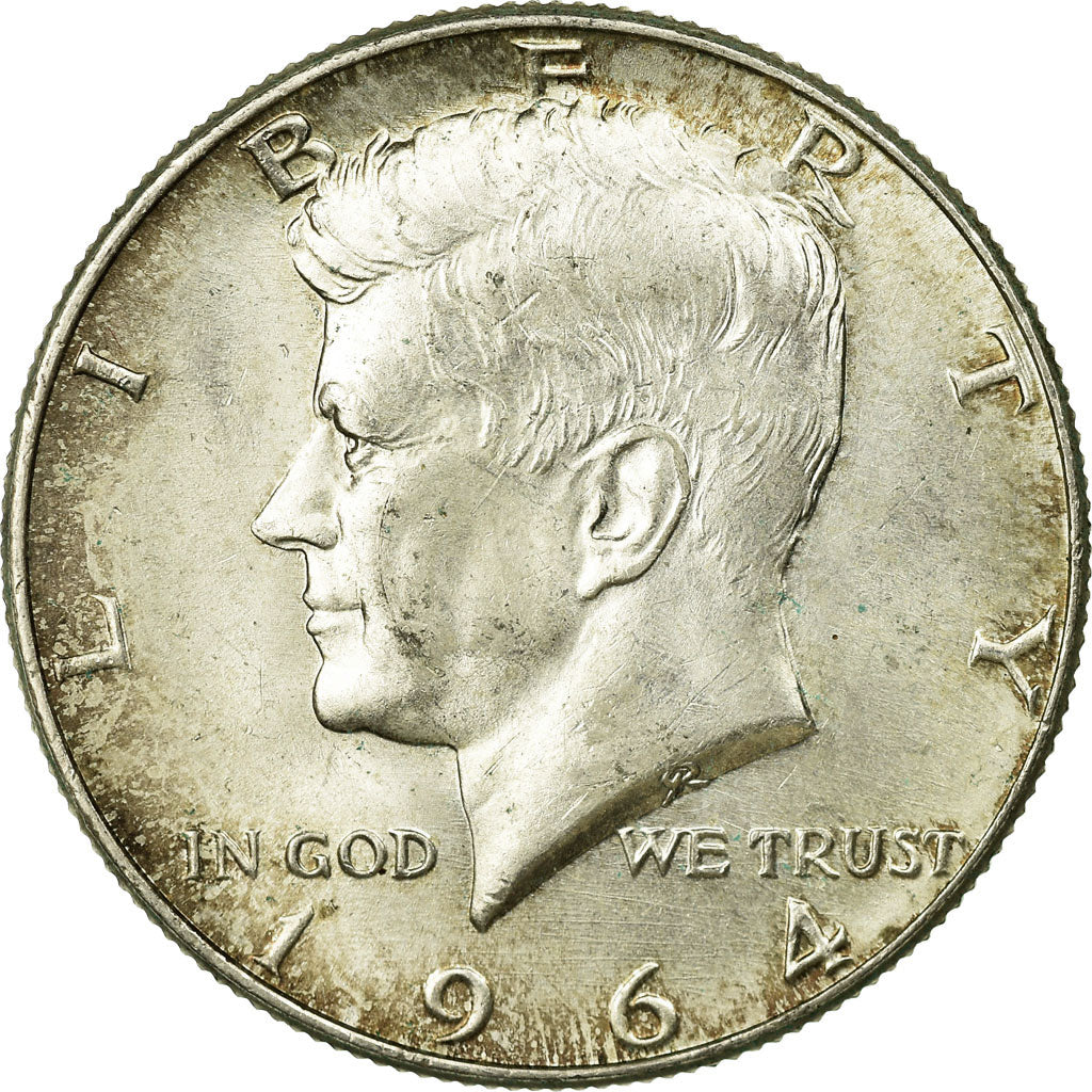 Coin, United States, Kennedy Half Dollar, Half Dollar, 1964, U.S. Mint
