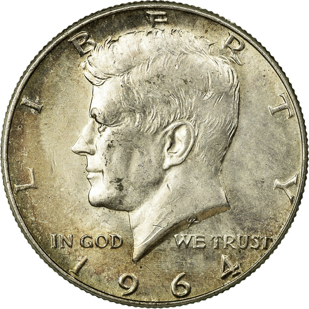 Coin, United States, Kennedy Half Dollar, Half Dollar, 1964, U.S. Mint
