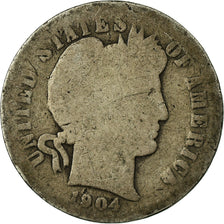 Moneta, Stati Uniti, Barber Dime, Dime, 1904, U.S. Mint, Philadelphia, B+